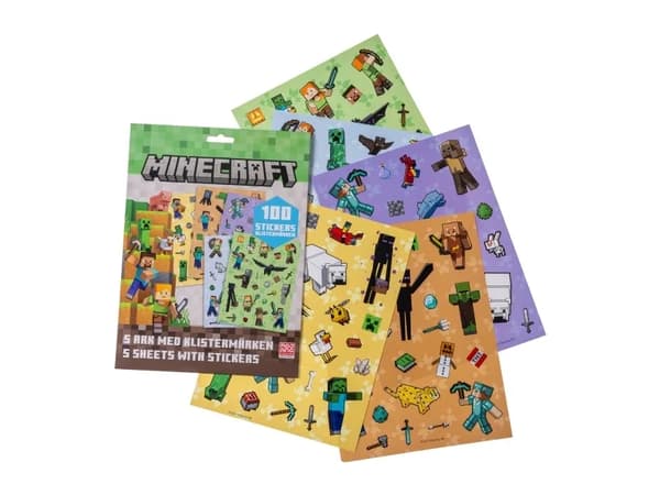 MINECRAFT, Sticker set with 5 x 20 stickers