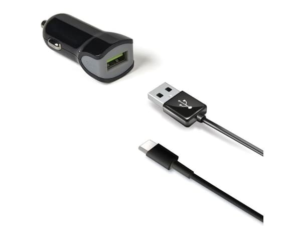 Celly CCUSBTYPEC - Autovirtasovitin - 2,4 A (USB) - kaapelissa: USB-C