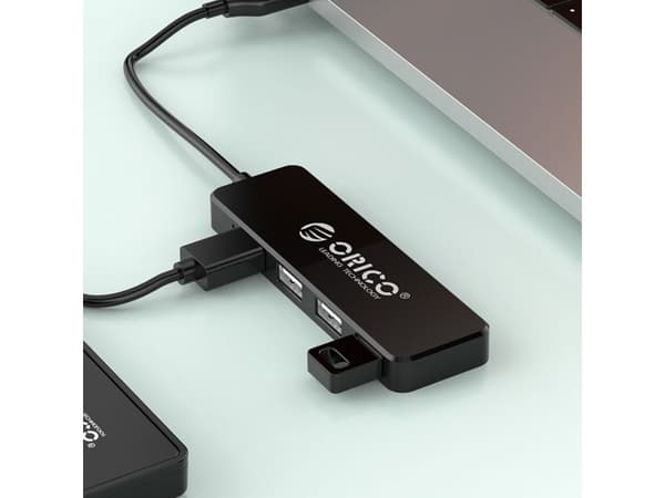 Orico FL01 USB-hubb USB-A till 4x USB-A (svart)
