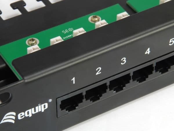 Equip 125298, RJ-45, Cat3, Sort, Rackmontering, 1U, RoHS