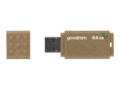 GOODRAM UME3 - USB-flashstasjon - 64 GB - USB 3.0 - mørk beige