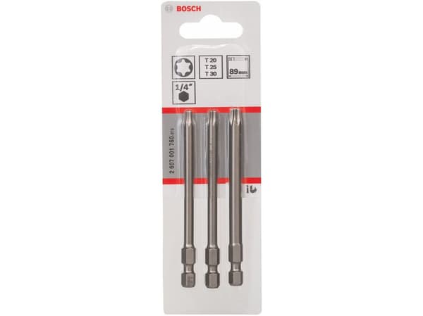 Bosch tilbehør 2607001760 sekskantbit ekstra hard E 6,3 (3 stk.)