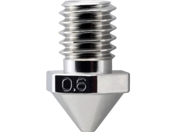 Micro-Swiss 3D-printerdyse passer til (3D-printer): FlashForge Guider 3, FlashForge Guider 3 Plus 0,6 mm Brass Plated Wear Resistant Nozzle M2610-06