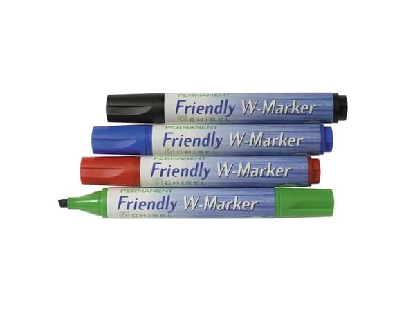 Permanent marker Ballograf Friendly, vattenbaserad, medium, 4 st