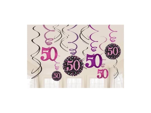 Loftspiraler 50 år Pink Sparkling