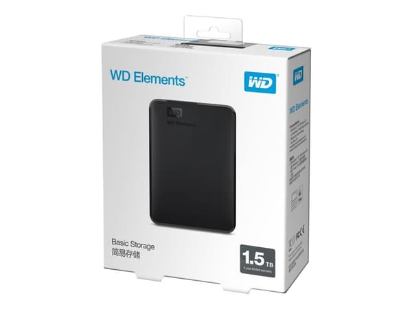 WD Elements Portable WDBU6Y0015BBK - Hårddisk - 1.5 TB - extern (portabel) - USB 3.0