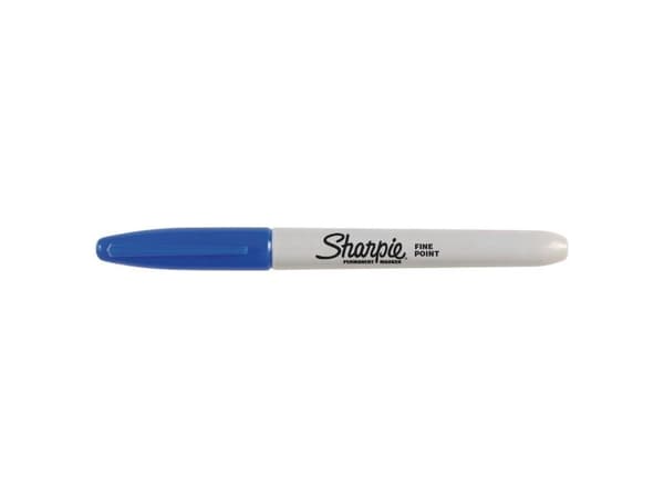 Pysyvä tussi sharpie, hieno, rund, blå
