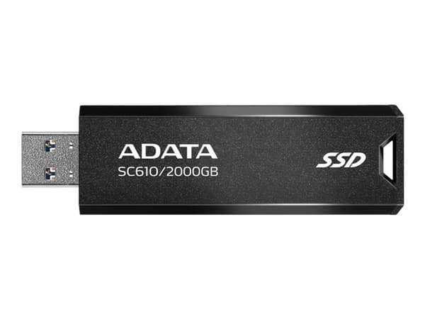 ADATA SC610 - USB-flashstasjon - 2 TB - USB 3.2 Gen 2 - svart