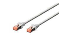 DIGITUS - Patchkabel - RJ-45 (han) til RJ-45 (han) - 30 m - SFTP - CAT 6 - halogenfri - grå