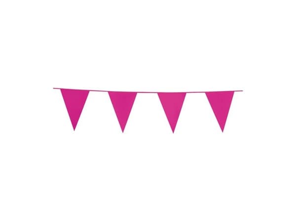 Hot pink vimpelguirlande