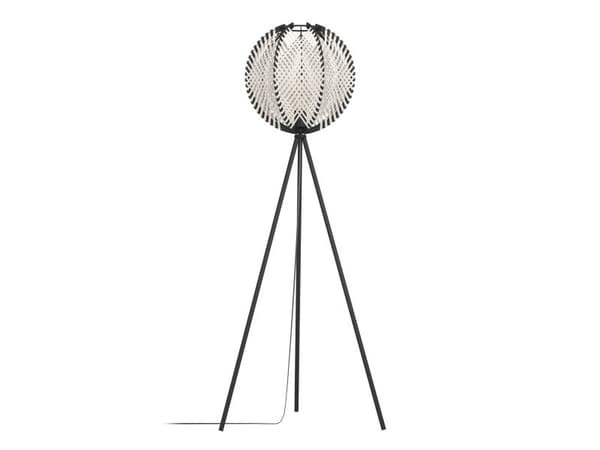 EGLO WAVERTON gulvlampe H1430 E27 sort/tre/hvit