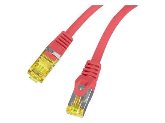 PATCHCORD CAT.6A S/FTP LSZH CU 1M PUNAINEN FLUKE LÄPÄISSYT LANBERG