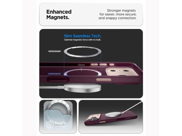 Spigen Nano Pop MagSafe case for iPhone 18 Pro Max / 17 Pro Max - dark cherry