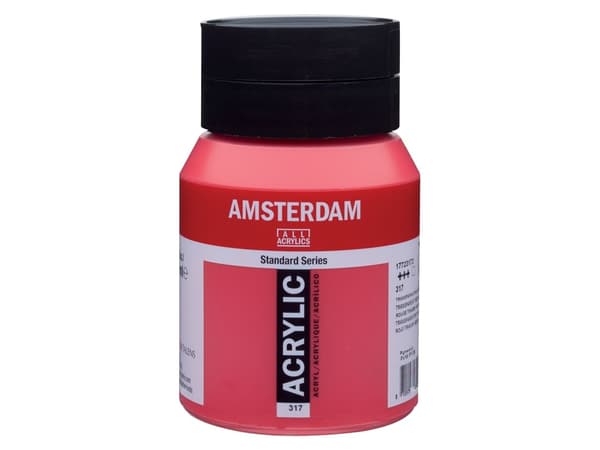 Amsterdam Standard Series akrylkopp Transparent Red Medium 317