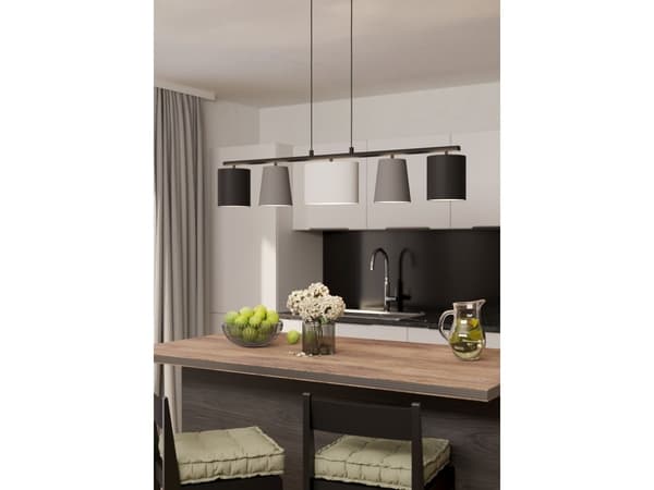 Almeida Langbord 5L, L1200, grå/sort/hvid