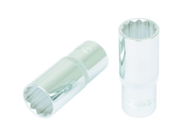 KS TOOLS 1/2" CHROMEplus 12-punkts stikkontakt, lang, 18mm (918.1712)