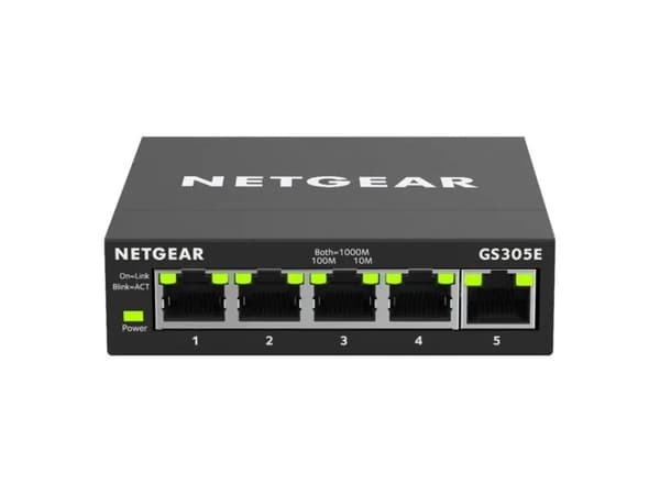 NETGEAR Plus GS305E - Switch - smart - 5 x 10/100/1000