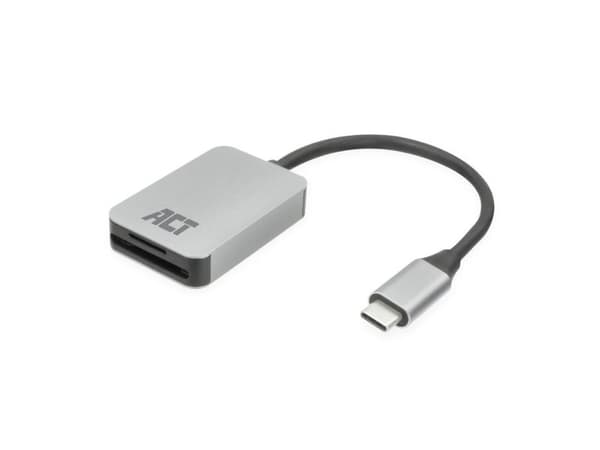 ACT AC7056 - MicroSD (TransFlash) - MicroSDHC - MicroSDXC - SD - SDHC - SDXC - Grå - 5000 Mbps - Aluminium - USB 3.2 Gen 1 (3.1 Gen 1) Typ-C - 209 ...
