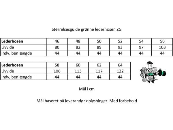 Äkta lederhosen, gröna