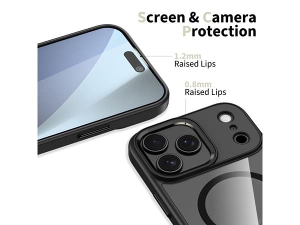 Tech-Protect MagMat MagSafe Case for iPhone 17 Pro Max - Clear Black