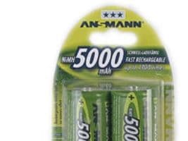 ANSMANN - Batteri 2 x D - NiMH - (ladbare) - 5000 mAh