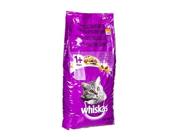 Whiskas torrfoder för vuxna katter med kyckling - 14 kg