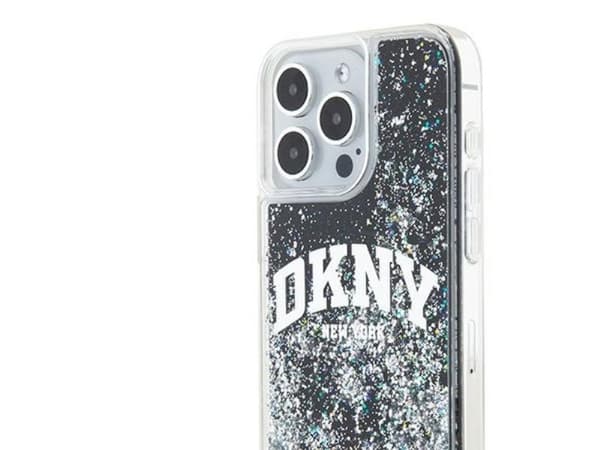 DKNY Liquid Glitter Big Logo-etui til iPhone 14 Pro Max - svart