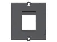 Custom module - 1xKeystone w/2 screws - Black