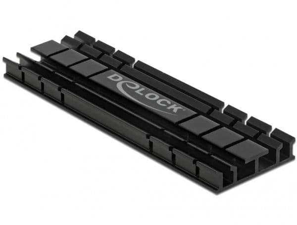 DeLOCK Heat Sink flat 70 mm M.2-moduulille - Solid state drive - jäähdytyslevy - musta