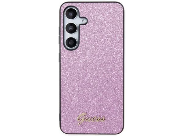 Guess Glitter Script-cover til Samsung Galaxy S24+ - lilla