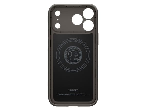 Spigen Thin Fit (MagFit), Mobilskal, Apple, iPhone 17 Pro, 16 cm (6.3"), Mörkgrå