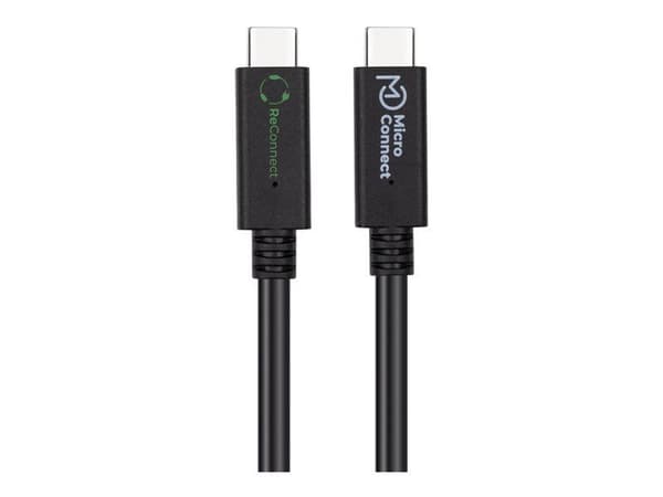 Microconnect ECO-USB3.2CC0.5, 0,5 m, USB C, USB C, USB 3.2 Gen 2x2, Sort