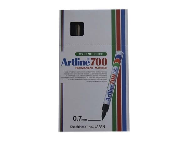 Marker Artline 700 permanent sort 0,7mm - (12 stk.)