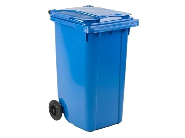 Affaldscontainer, ESE, blå, plast, 240 l, UV-resistent