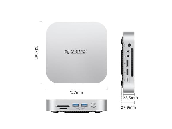Orico MiniLink 9-i-1 dockningsstation för 2,5"/M.2 SSD - silver