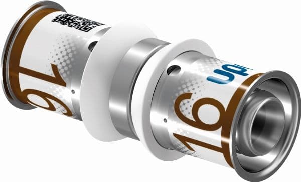 UPONOR S-PRESS PLUS dobbelt muffe 16-16
