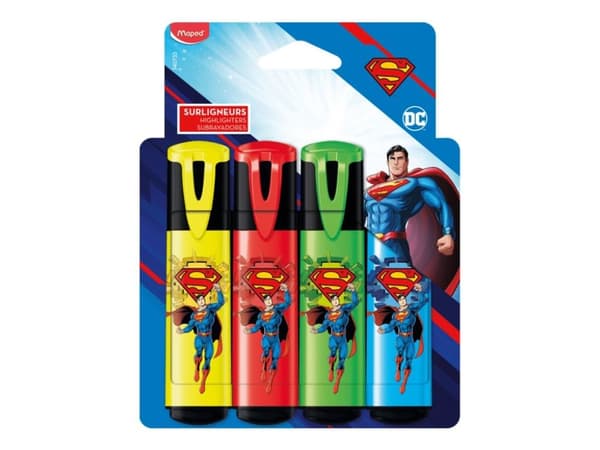 maped SUPERMAN Textmarker farbsortiert, 4 St. (740733)