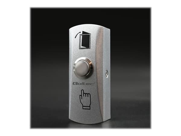 Qoltec - Exit button - metal - silver