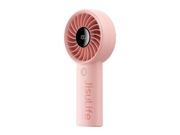 Jisulife Mini håndvifte Life4 3600mAh USB - rosa