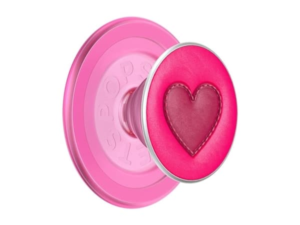 PopSockets Popsockets Crystal Heart MagSafe grep + stativ til telefon rosa