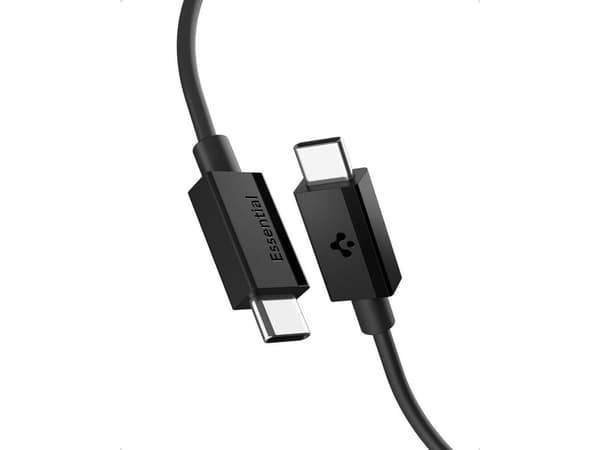 Spigen ACA08718, 1 m, USB C, USB C, USB 2.0, 0,48 Gbit/s, Sort