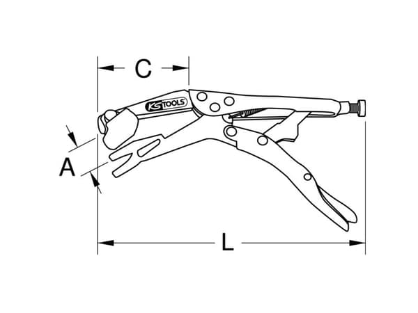 KS Tools 115.1180, Krommolybdenstål, 240 mm, 500 g