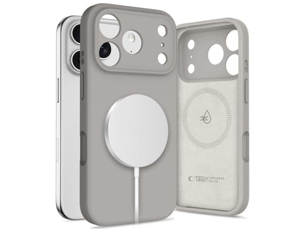 Tech-Protect Silicone Magsafe iPhone 17 Pro Max stone grey