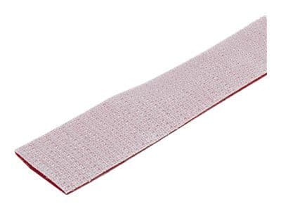 StarTech.com 50ft Hook and Loop Roll, Cut-to-Size Reusable Cable Ties, Bulk Industrial Wire Fastener Tape / Adjustable Fabric Wraps Red / Resuable ...