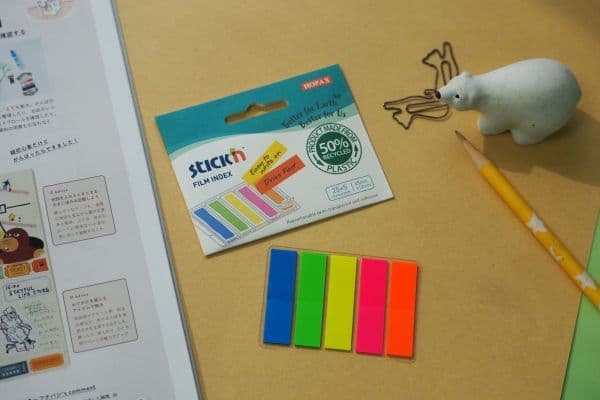 5-color neon self-adhesive index tabs