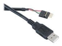 Akasa EXUSBIE-40 - USB-kabel - USB (han) - USB 2.0 - 40 cm - sort