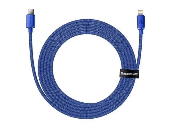 Baseus Crystal Shine USB-C till Lightning-kabel, 20W PD, 2 m – blå