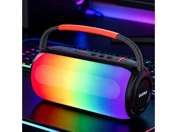 Dudao Y21 Wireless Speaker with RGB Backlight Bluetooth 5.3 - Black