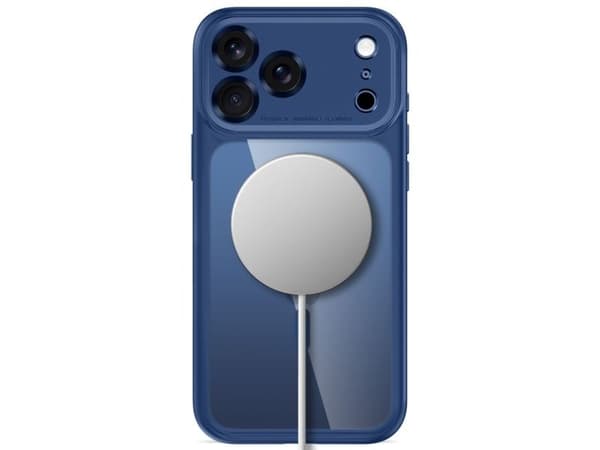 Tech-Protect MagPeak MagSafe CC Case for iPhone 18 Pro Max / 17 Pro Max - Clear Navy Blue