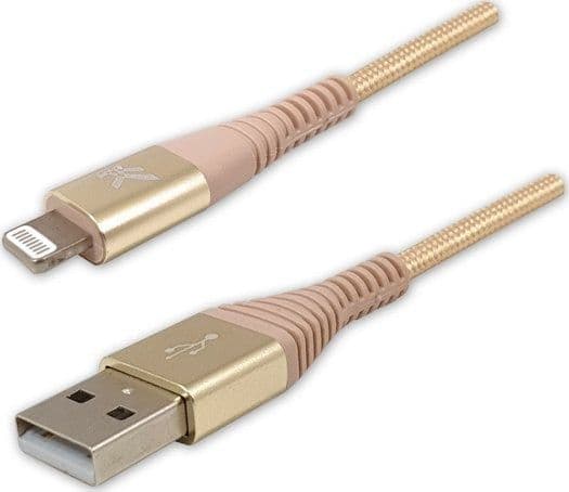 USB til Lightning-kabel USB-A med logo, 1 m, gull